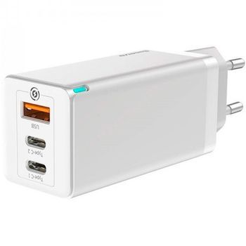 Сетевое зарядное устройство Baseus Improved Charger 65W (White/Белый) - 2