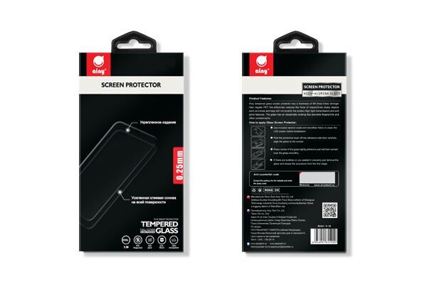 Защитное стекло 2.5 D для Redmi Note 6 Pro Ainy Full Screen Cover 0.25мм (Black/Черный) 