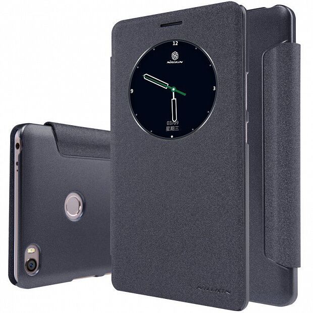 Чехол для Xiaomi Mi Max Nillkin Sparkle Leather Case (Black/Черный) 