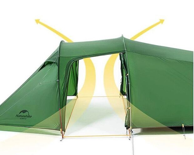 Палатка двухместная Naturehike Opalus NH20ZP001,зеленая, 6927595748961 - 5