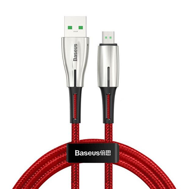 Кабель Baseus Waterdrop Cable USB For Micro 4A 1m CAMRD-B09 (Red/Красный) - 1
