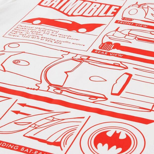 Футболка Xiaomi DC Batman Dark Series Round Neck T-Shirt (Black/Черный) - 5