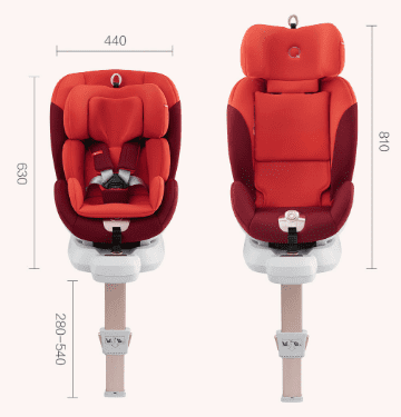 Детское автомобильное кресло Qborn Child Car Seat (Red/Красный) - 2