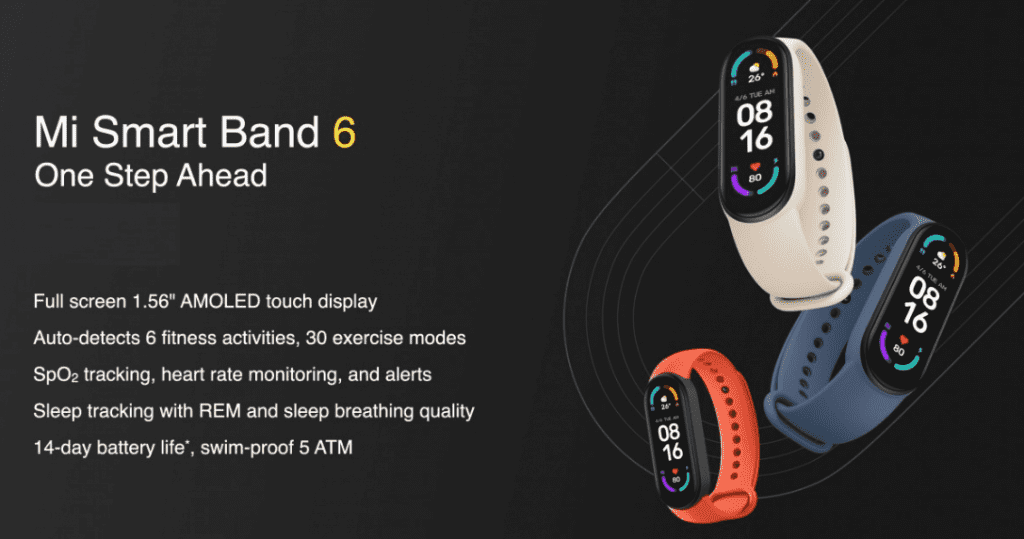 Xiaomi представила Mi Smart Band 6