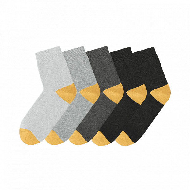 Набор длинных носков ( 5 пар) Urevo Lycra Antibacterial Mens Socks Long (Yellow/Желтый) 