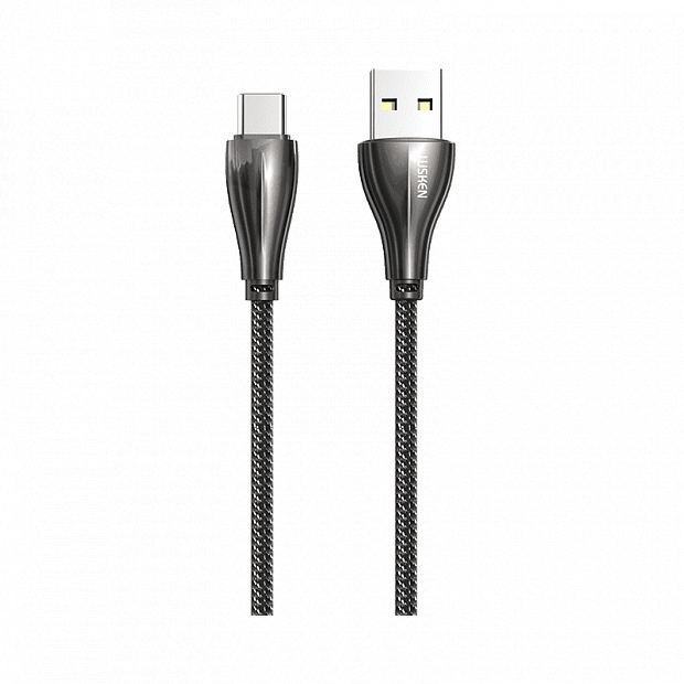 Xiaomi Wsken Type-C Bright Enamel Braided Data Cable 40 cm. (Black) - 1